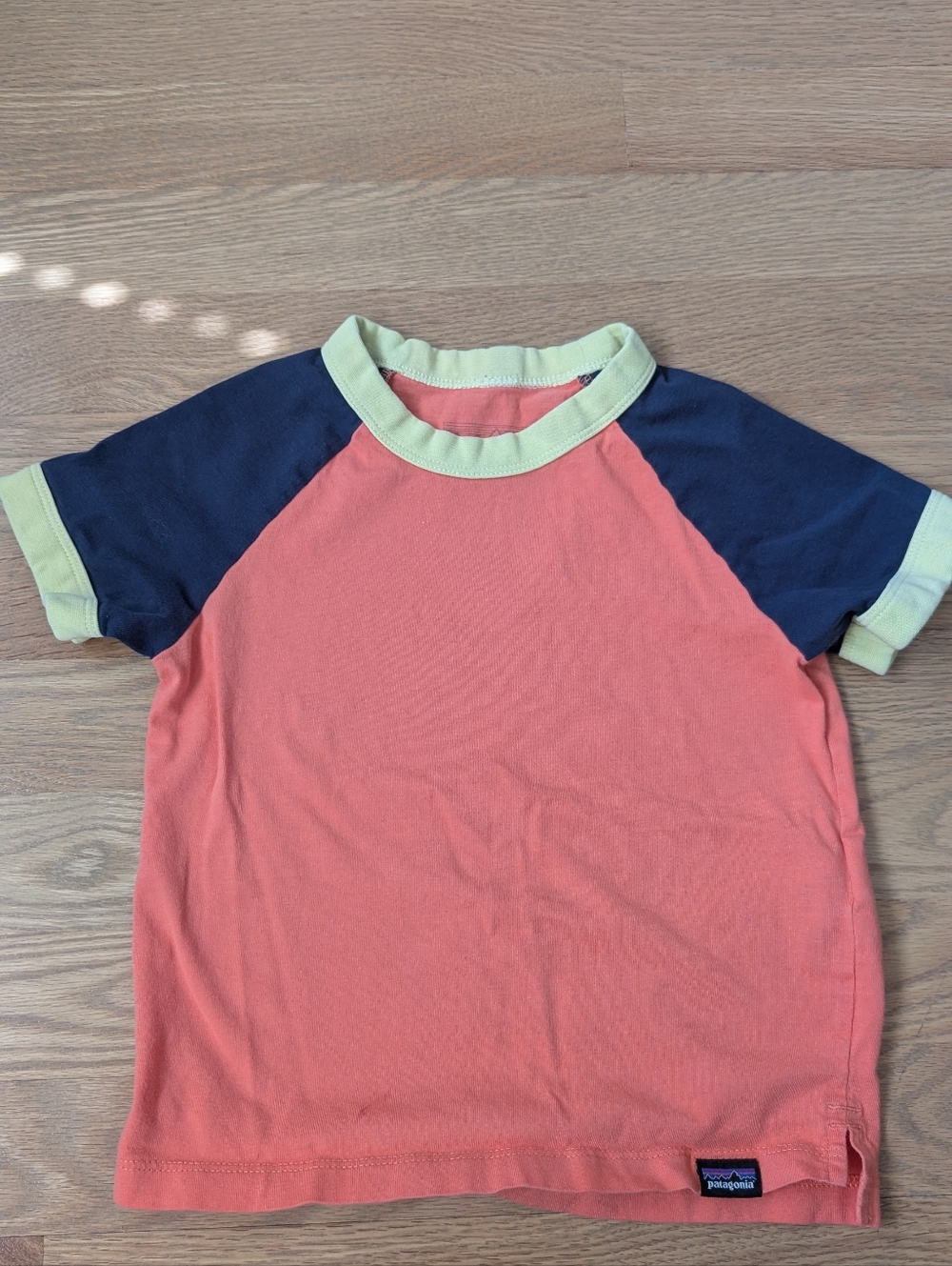 Patagonia Baby Ringer T-Shirt 3T Orange Blue Yellow